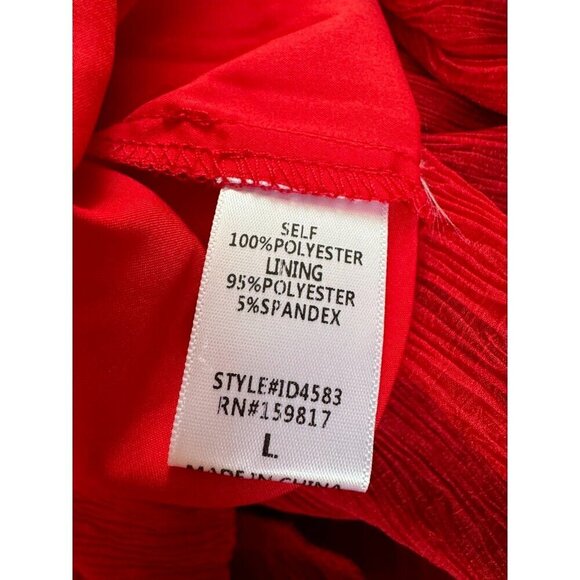 Altar'd state Red Short Sleeves Square Neck Baby Doll Mini Dress Womens Size L - Picture 7 of 8